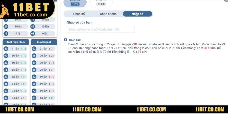 Luật chơi chi tiết của lô đề siêu tốc MD5 tại 11BET
