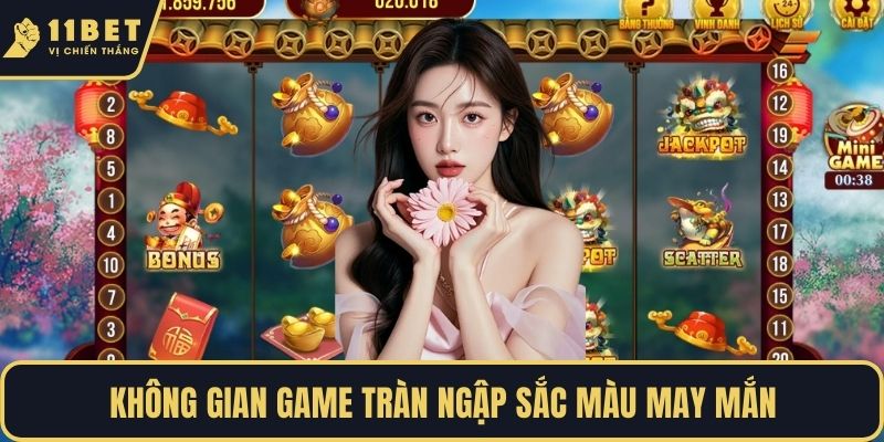 Không gian game tràn ngập sắc màu may mắn
