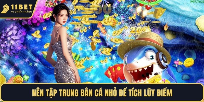 Nên tập trung bắn cá nhỏ để tích lũy điểm